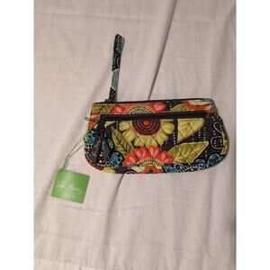 Vera Bradley Flower Shower Zip Wristlet Pouch Floral NWT